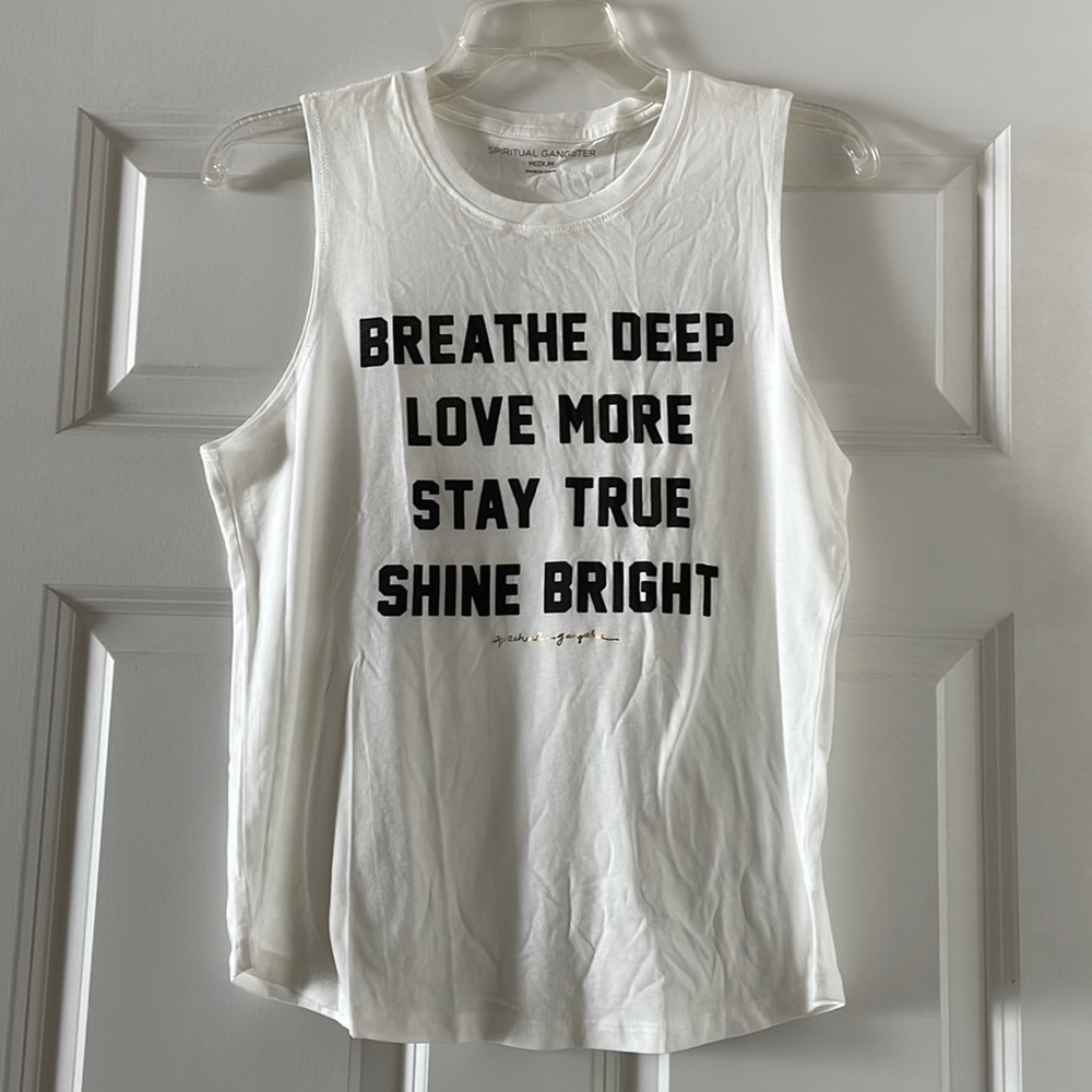 SPIRITUAL GANGSTER SUPER-SOFT GRAPHIC MUSCLE TEE NWOT